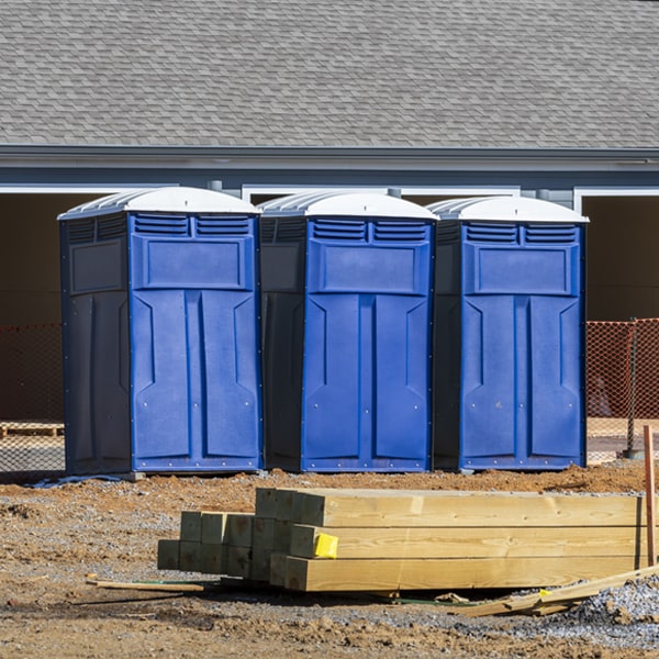 how can i report damages or issues with the portable restrooms during my rental period in Leyden